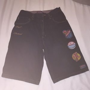 FUBU Harlem Globetrotters denim shorts